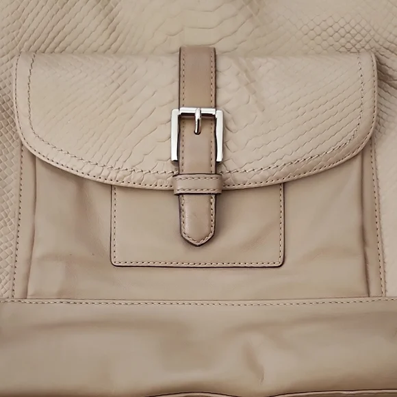 Coach Charlie Embossed Python Leather Tote Luxury Bag Old Money Quiet Luxury - Picture 4 of 16